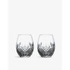 ROYAL DOULTON ROYAL DOULTON HIGHCLERE CRYSTAL STEMLESS WINE GLASSES SET OF TWO,47344052