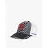 Factory Records Mens Black And White X Mjb - Marc Jacques Burton Joy Division Cotton-blend Cap In Black And White