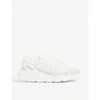 Sandro Futura Leather And Mesh Technical Trainers In Optical White