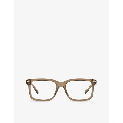 Gucci Gg0914o Acetate Rectangular-frame Optical Glasses In Brown