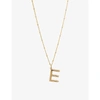EDGE OF EMBER EDGE OF EMBER WOMEN'S GOLD E INITIAL 18CT YELLOW GOLD-PLATED VERMEIL RECYCLED STERLING-SILVER PENDAN,45668581