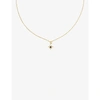 BY NOUCK WOMENS BLACK NORTH STAR 16CT GOLD-PLATED BRASS AND CUBIC ZIRCONIA PENDANT NECKLACE,R03780124