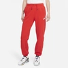 Nike Sportswear Essential Women's Fleece Pants In Chile Red,white