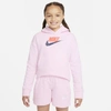 Nike Sportswear Kids' Club Fleece Hoodie In Pink Foam,magic Ember