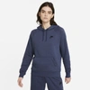 Nike Sportswear Essential Women's Fleece Pullover Hoodie In Midnight Navy,heather,black