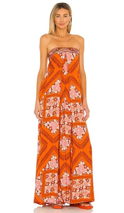 free people orange strapless dress Free People Oceanside Strapless Crochet Mini Dress