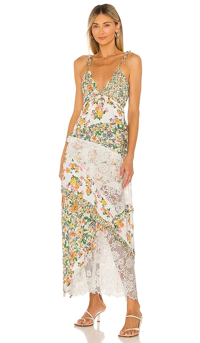 For Love & Lemons Rosalyn Maxi Dress. -