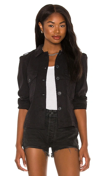 Paige Womens Vintage Black Pacey Denim Jacket L