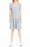 Max Studio V-neck Tiered Dress In Ivnvdtys