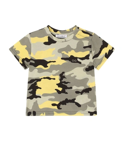 Dolce & Gabbana Babies' 迷彩针织t恤 In Camouflage