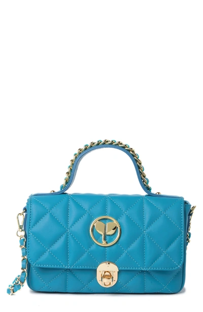 Persaman New York Quilted Leather Satchel In Denim Blue