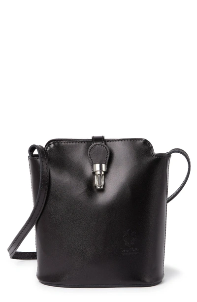 Massimo Castelli Leather Crossbody Bag In Black