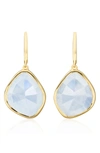 Monica Vinader Siren Nugget Semiprecious Stone Drop Earrings In Yellow Gold/ Moonstone