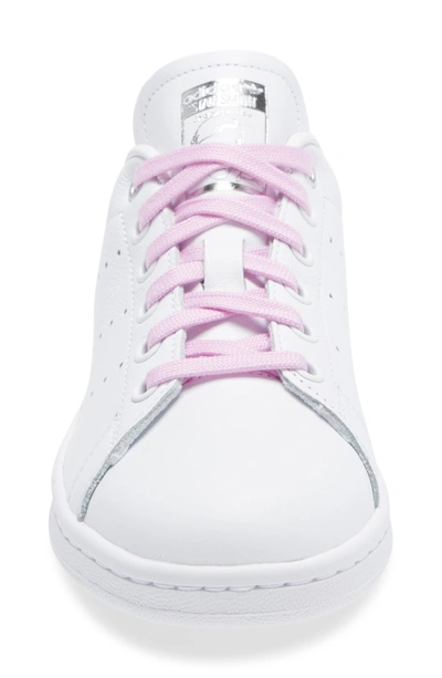 Adidas Originals Stan Smith Sneaker In White/ White/ Glory Pink