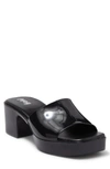 P.l.a.y. Jelly Block Heel Platform Mule In Blkshny