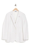 Nautica White Structured Two Button Notch Lapel Sport Coat In White