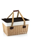 Picnic Time Canasta Wicker Picnic Basket In Brown