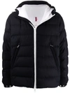 Moncler Vabb Padded Virgin Wool Jacket In Blue