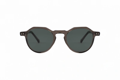 Lesca Icon Round Frame Sunglasses In Grey