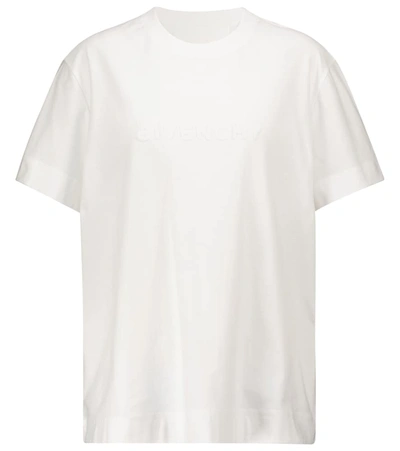 Givenchy Logo-jacquard Cotton-terry T-shirt In White