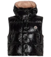 Moncler Black & Pink Down Alpiste Short Vest In Black