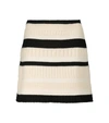 Barrie Striped Cashmere Mini Skirt In Multicoloured