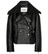 Nanushka Black Regenerated Leather Ado Jacket In Black