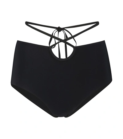 Christopher Esber Tie-trimmed Bikini Bottoms In Black