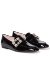 ROGER VIVIER MINI BROCHE PATENT LEATHER LOAFERS,P00591222