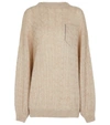 BRUNELLO CUCINELLI CABLE-KNIT MOHAIR AND WOOL-BLEND SWEATER,P00593444
