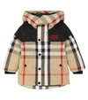 BURBERRY BABY VINTAGE CHECK HOODED COAT,P00577555