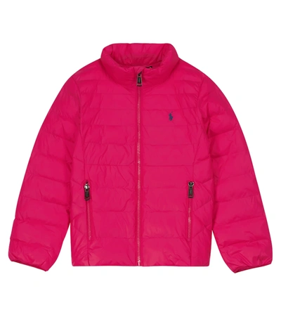 Polo Ralph Lauren Kids' Quilted Nylon Jacket In 粉红色