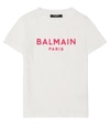 BALMAIN LOGO COTTON T-SHIRT,P00586621