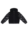 Moncler Zipped Cotton-blend Hoodie In 蓝色