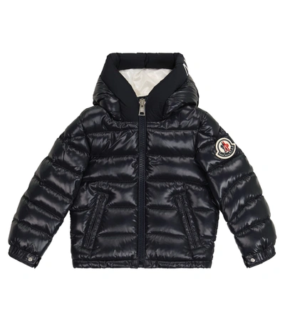 Moncler Kids' Salzman Logo-patch Shell Jacket 4-14 Years In 蓝色