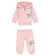 MOSCHINO BABY TEDDY HOODIE AND SWEATPANTS SET,P00591031