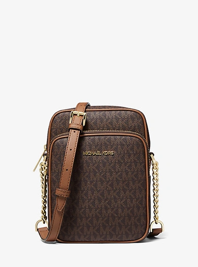 MICHAEL KORS JET SET TRAVEL MEDIUM LOGO CROSSBODY BAG 