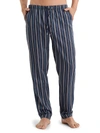 Hanro Night & Day Striped Cotton Pyjama Trousers In Warm Earth Stripe