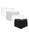 Calvin Klein 4-pack Classic Logo Briefs In Black White