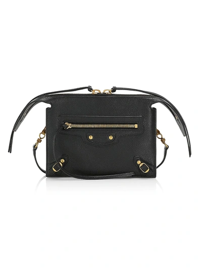 Balenciaga Neo Multi-zip Leather Crossbody Bag In Noir