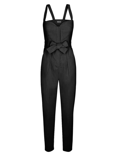 A.l.c Cyprus Linen Jumpsuit In Black