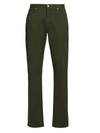 Saks Fifth Avenue Collection Five-pocket Cotton-stretch Pants In Dark Green