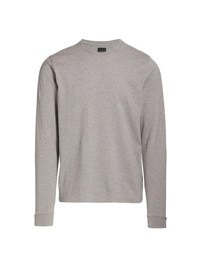 Saks Fifth Avenue Collection Heathered Pajama Top In Heathered Dark Grey