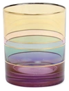 Vietri Regalia Deco Double Old Fashioned Glass In Purple