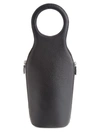Royce New York Monogrammed Leather Wine Champagne Bottle Carrying Case In Navy Blue