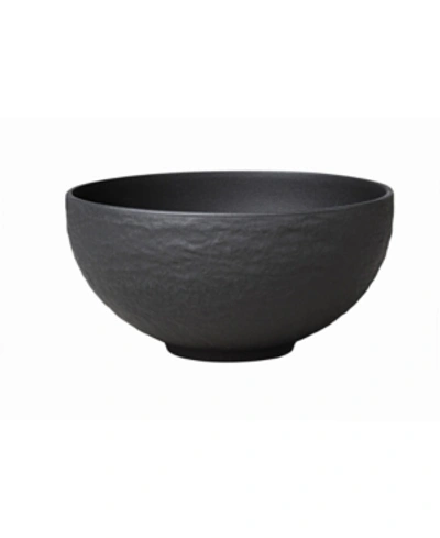 Villeroy & Boch Manufacture Rock Medium Rice Bowl In Black