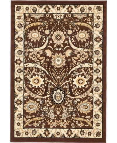 Bridgeport Home Aelmoor Ael1 4' X 6' Area Rug In Brown