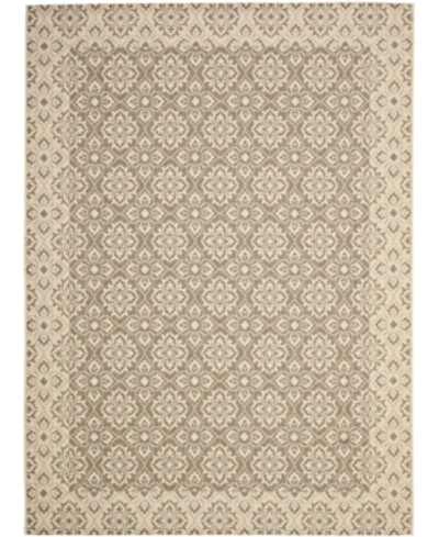 Safavieh Courtyard Cy6550 Brown And Creme 8' X 11' Outdoor Area Rug