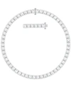 Swarovski Rhodium-plated Millenia All-around Necklace, 15" + 2" Extender In White