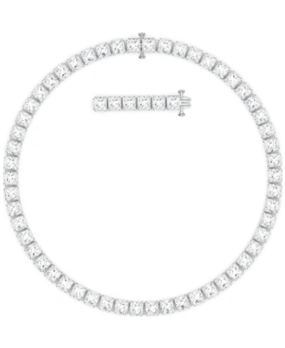 Swarovski Rhodium-plated Millenia All-around Necklace, 15" + 2" Extender In White